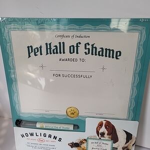 Howligans Pet Hall of Shame Dry Erase Board New
